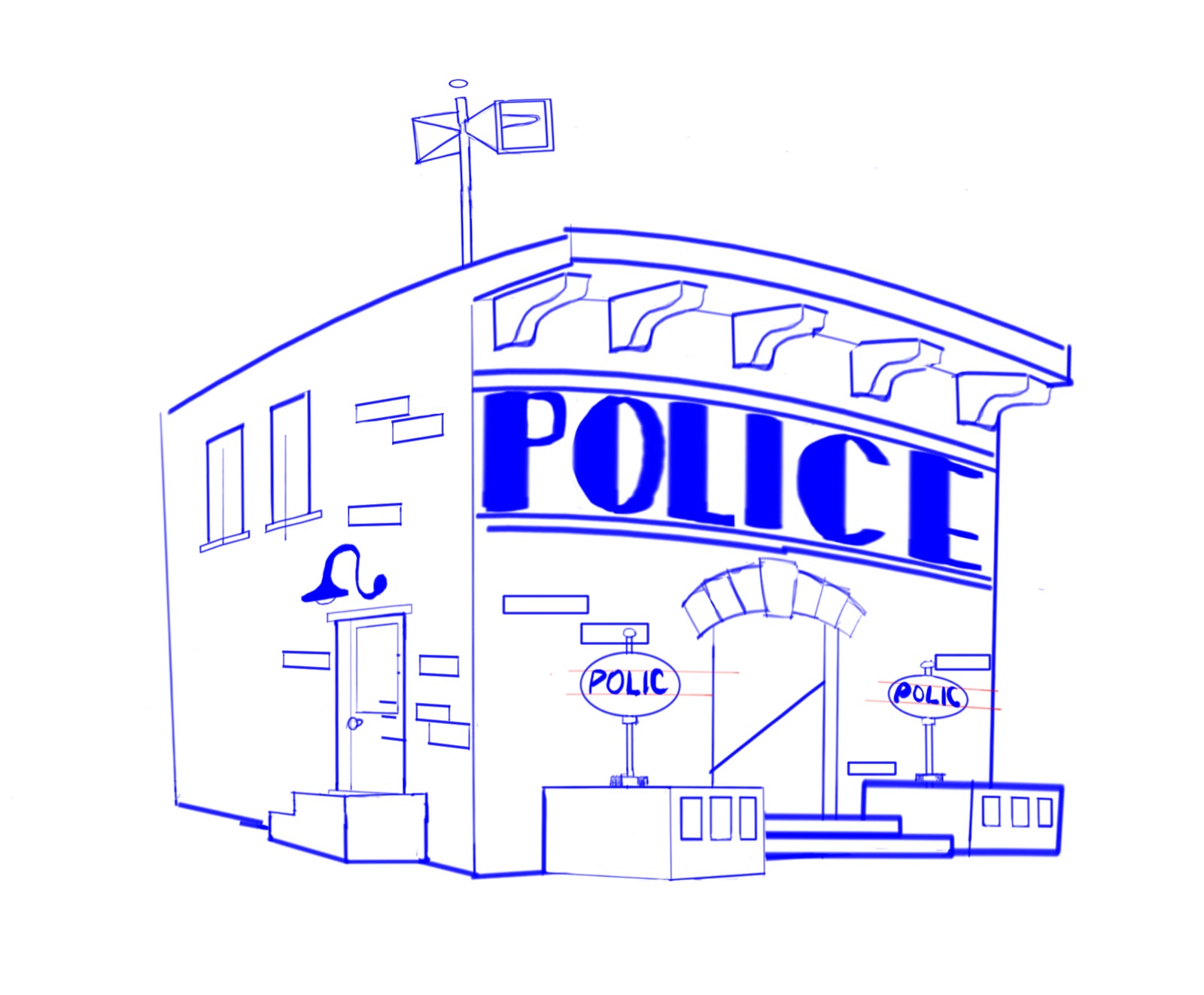 Police Station табличка